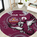 Custom NRL Sea Eagles NAIDOC Week Round Carpet Keep The Fire Burning Indigenous Art