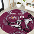 Custom NRL Sea Eagles NAIDOC Week Round Carpet Keep The Fire Burning Indigenous Art