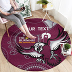 Custom NRL Sea Eagles NAIDOC Week Round Carpet Keep The Fire Burning Indigenous Art