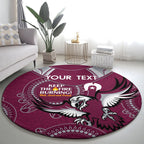 Custom NRL Sea Eagles NAIDOC Week Round Carpet Keep The Fire Burning Indigenous Art