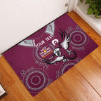 Custom NRL Sea Eagles NAIDOC Week Rubber Doormat Keep The Fire Burning Indigenous Art