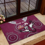 Custom NRL Sea Eagles NAIDOC Week Rubber Doormat Keep The Fire Burning Indigenous Art