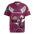 Custom NRL Sea Eagles NAIDOC Week Rugby Jersey Keep The Fire Burning Indigenous Art