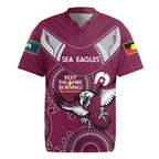 Custom NRL Sea Eagles NAIDOC Week Rugby Jersey Keep The Fire Burning Indigenous Art