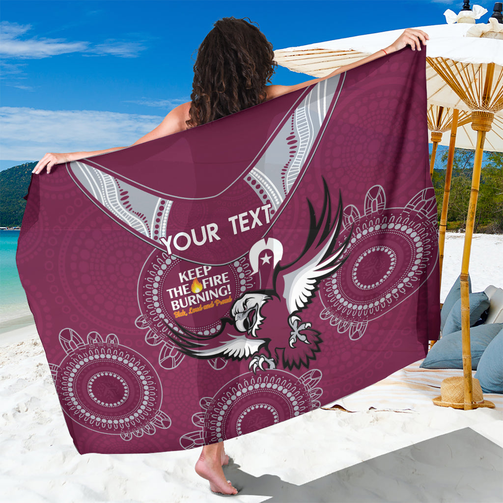 Custom NRL Sea Eagles NAIDOC Week Sarong Keep The Fire Burning Indigenous Art