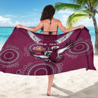 Custom NRL Sea Eagles NAIDOC Week Sarong Keep The Fire Burning Indigenous Art