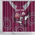 Custom NRL Sea Eagles NAIDOC Week Shower Curtain Keep The Fire Burning Indigenous Art
