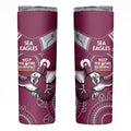 NRL Sea Eagles NAIDOC Week Skinny Tumbler Keep The Fire Burning Indigenous Art