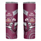 NRL Sea Eagles NAIDOC Week Skinny Tumbler Keep The Fire Burning Indigenous Art