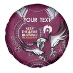 Custom NRL Sea Eagles NAIDOC Week Spare Tire Cover Keep The Fire Burning Indigenous Art