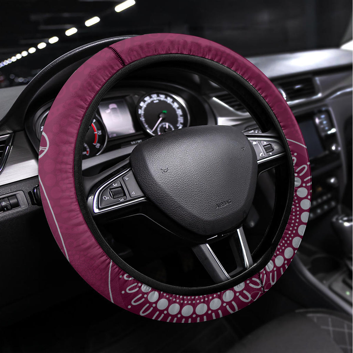 NRL Sea Eagles NAIDOC Week Steering Wheel Cover Keep The Fire Burning Indigenous Art