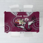 Custom NRL Sea Eagles NAIDOC Week Tablecloth Keep The Fire Burning Indigenous Art