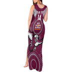 Custom NRL Sea Eagles NAIDOC Week Tank Maxi Dress Keep The Fire Burning Indigenous Art