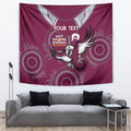 Custom NRL Sea Eagles NAIDOC Week Tapestry Keep The Fire Burning Indigenous Art