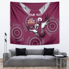 Custom NRL Sea Eagles NAIDOC Week Tapestry Keep The Fire Burning Indigenous Art