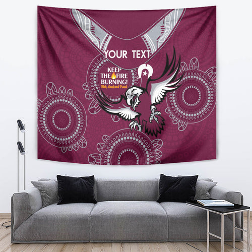 Custom NRL Sea Eagles NAIDOC Week Tapestry Keep The Fire Burning Indigenous Art