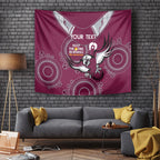 Custom NRL Sea Eagles NAIDOC Week Tapestry Keep The Fire Burning Indigenous Art