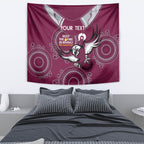 Custom NRL Sea Eagles NAIDOC Week Tapestry Keep The Fire Burning Indigenous Art