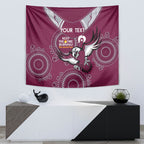 Custom NRL Sea Eagles NAIDOC Week Tapestry Keep The Fire Burning Indigenous Art