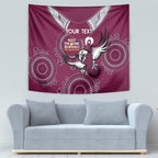 Custom NRL Sea Eagles NAIDOC Week Tapestry Keep The Fire Burning Indigenous Art