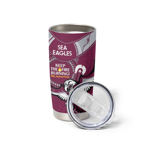 NRL Sea Eagles NAIDOC Week Tumbler Cup Keep The Fire Burning Indigenous Art