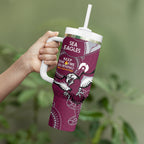 NRL Sea Eagles NAIDOC Week Tumbler With Handle Keep The Fire Burning Indigenous Art
