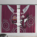 Custom NRL Sea Eagles NAIDOC Week Window Curtain Keep The Fire Burning Indigenous Art