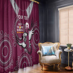 Custom NRL Sea Eagles NAIDOC Week Window Curtain Keep The Fire Burning Indigenous Art