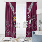 Custom NRL Sea Eagles NAIDOC Week Window Curtain Keep The Fire Burning Indigenous Art