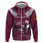 Custom NRL Sea Eagles NAIDOC Week Zip Hoodie Keep The Fire Burning Indigenous Art