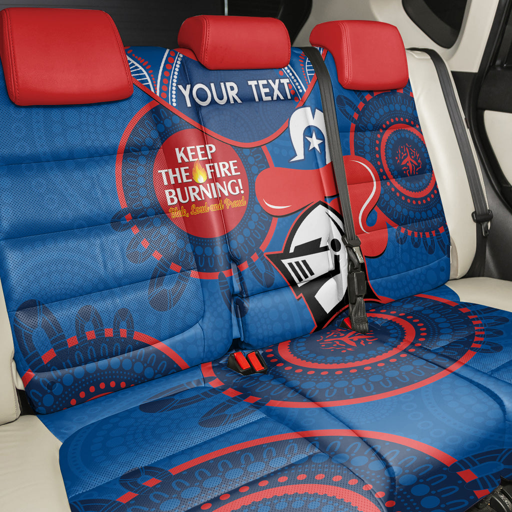 Custom NRL Knights NAIDOC Week Back Car Seat Cover Keep The Fire Burning Indigenous Art