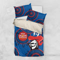 Custom NRL Knights NAIDOC Week Bedding Set Keep The Fire Burning Indigenous Art