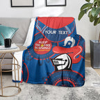 Custom NRL Knights NAIDOC Week Blanket Keep The Fire Burning Indigenous Art