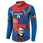 Custom NRL Knights NAIDOC Week Button Sweatshirt Keep The Fire Burning Indigenous Art