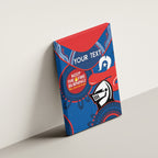 Custom NRL Knights NAIDOC Week Canvas Wall Art Keep The Fire Burning Indigenous Art