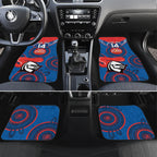 Custom NRL Knights NAIDOC Week Car Mats Keep The Fire Burning Indigenous Art