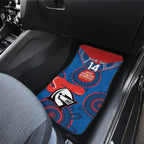 Custom NRL Knights NAIDOC Week Car Mats Keep The Fire Burning Indigenous Art