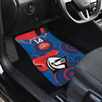 Custom NRL Knights NAIDOC Week Car Mats Keep The Fire Burning Indigenous Art