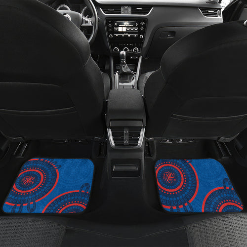 Custom NRL Knights NAIDOC Week Car Mats Keep The Fire Burning Indigenous Art