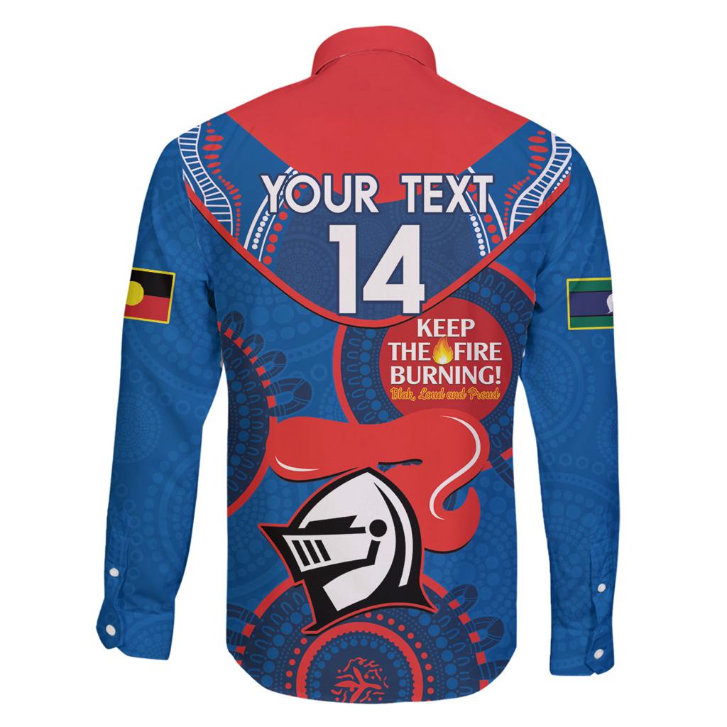 Custom NRL Knights NAIDOC Week Family Matching Tank Maxi Dress and Hawaiian Shirt Keep The Fire Burning Indigenous Art