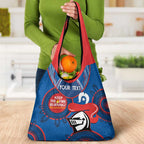 Custom NRL Knights NAIDOC Week Grocery Bag Keep The Fire Burning Indigenous Art