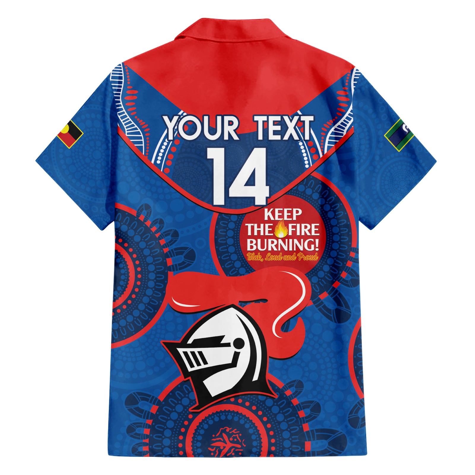 Custom NRL Knights NAIDOC Week Hawaiian Shirt Keep The Fire Burning Indigenous Art