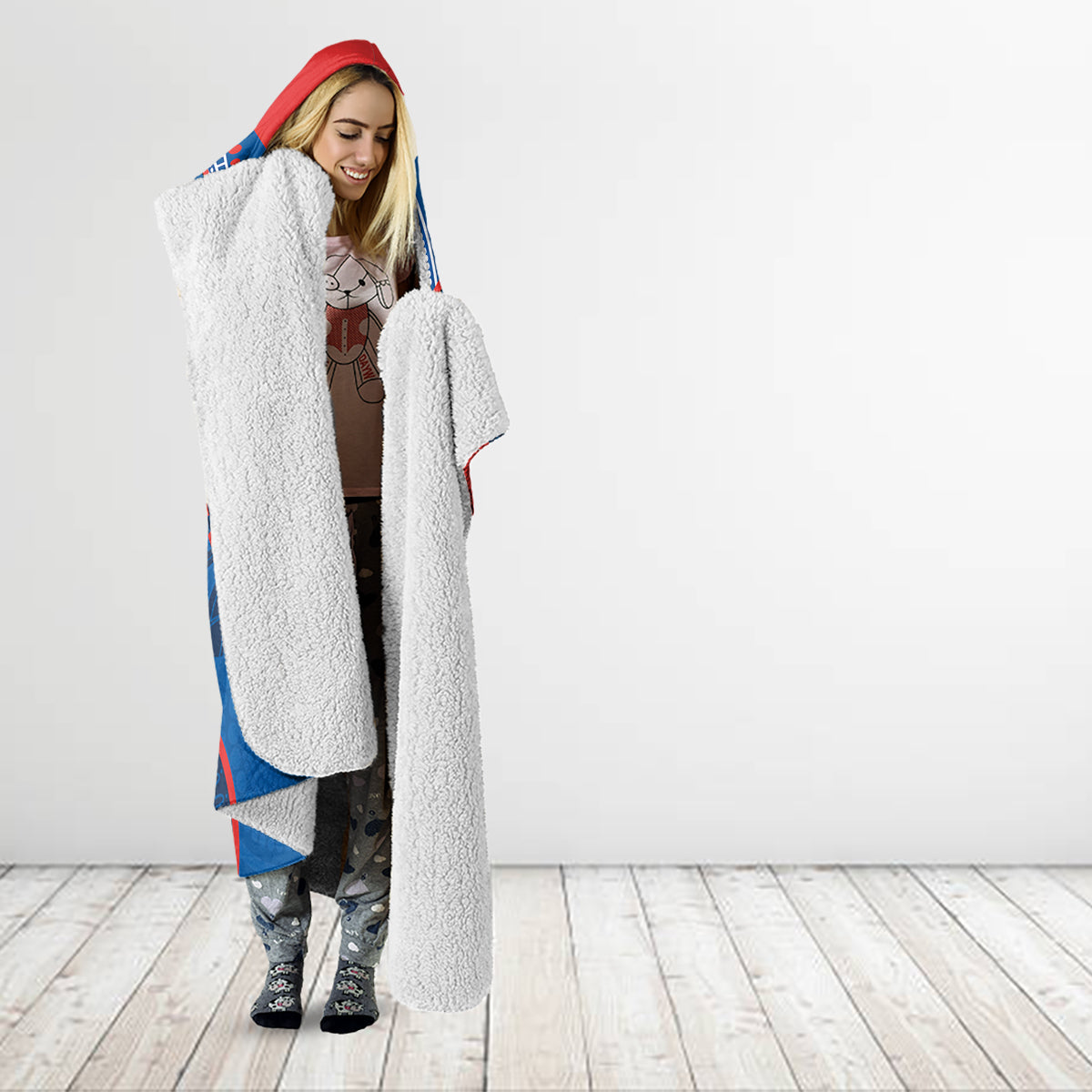 Custom NRL Knights NAIDOC Week Hooded Blanket Keep The Fire Burning Indigenous Art