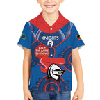 Custom NRL Knights NAIDOC Week Kid Hawaiian Shirt Keep The Fire Burning Indigenous Art