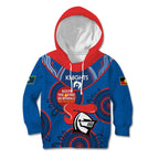 Custom NRL Knights NAIDOC Week Kid Hoodie Keep The Fire Burning Indigenous Art