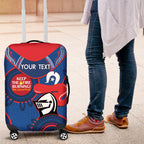 Custom NRL Knights NAIDOC Week Luggage Cover Keep The Fire Burning Indigenous Art