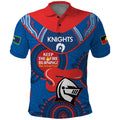 Custom NRL Knights NAIDOC Week Polo Shirt Keep The Fire Burning Indigenous Art