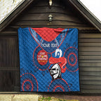 Custom NRL Knights NAIDOC Week Quilt Keep The Fire Burning Indigenous Art
