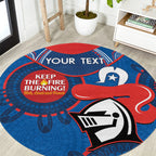 Custom NRL Knights NAIDOC Week Round Carpet Keep The Fire Burning Indigenous Art