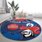 Custom NRL Knights NAIDOC Week Round Carpet Keep The Fire Burning Indigenous Art
